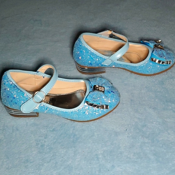 Girls blue glitter dress shoe - Picture 4 of 4
